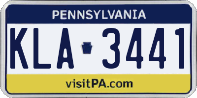 PA license plate KLA3441