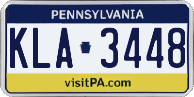 PA license plate KLA3448