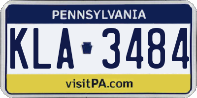 PA license plate KLA3484