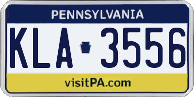 PA license plate KLA3556