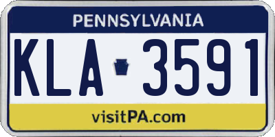 PA license plate KLA3591