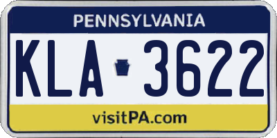 PA license plate KLA3622