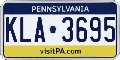 PA license plate KLA3695