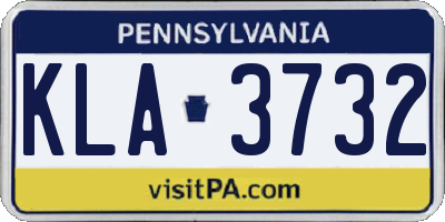 PA license plate KLA3732