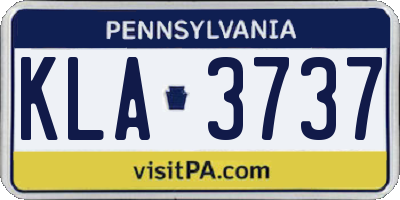 PA license plate KLA3737