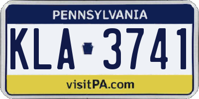 PA license plate KLA3741