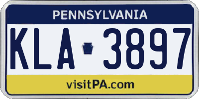 PA license plate KLA3897