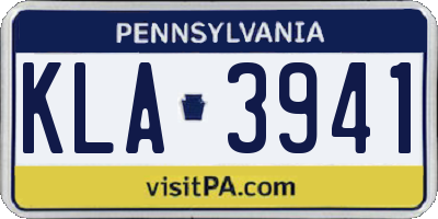 PA license plate KLA3941