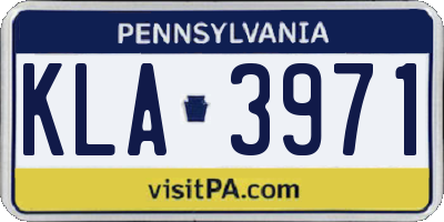 PA license plate KLA3971