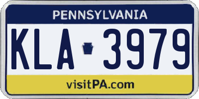 PA license plate KLA3979