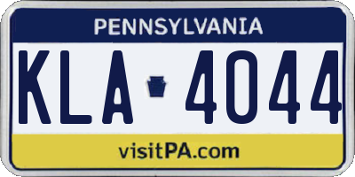 PA license plate KLA4044