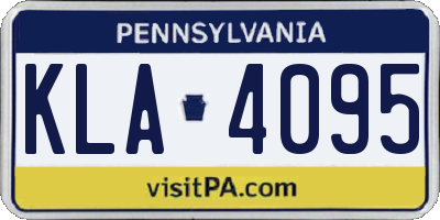 PA license plate KLA4095