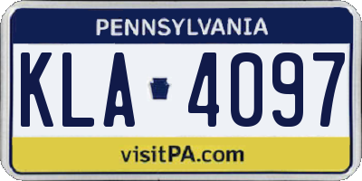 PA license plate KLA4097