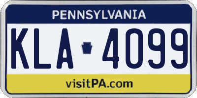 PA license plate KLA4099