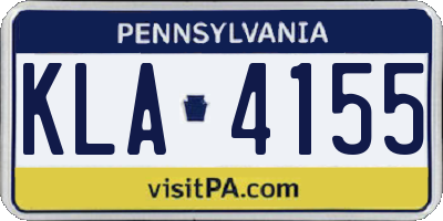 PA license plate KLA4155