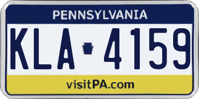PA license plate KLA4159