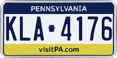 PA license plate KLA4176