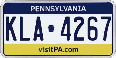 PA license plate KLA4267