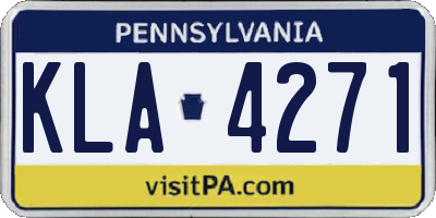 PA license plate KLA4271