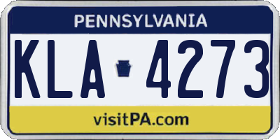 PA license plate KLA4273