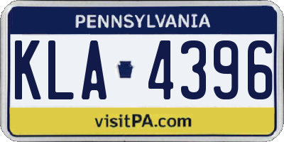 PA license plate KLA4396