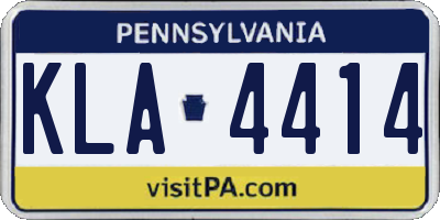 PA license plate KLA4414
