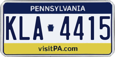 PA license plate KLA4415