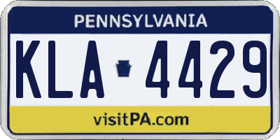 PA license plate KLA4429