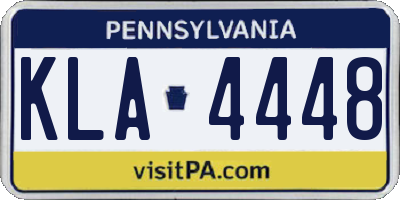 PA license plate KLA4448