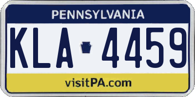 PA license plate KLA4459