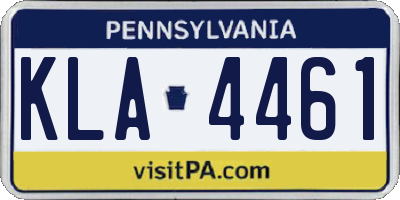 PA license plate KLA4461