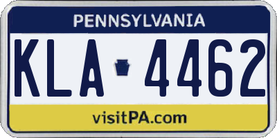 PA license plate KLA4462