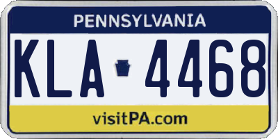 PA license plate KLA4468