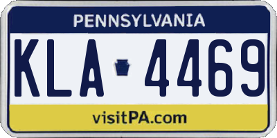 PA license plate KLA4469