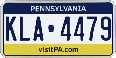 PA license plate KLA4479
