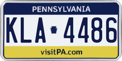 PA license plate KLA4486