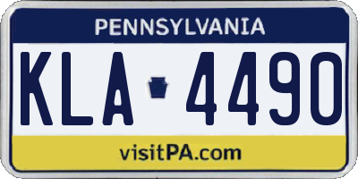 PA license plate KLA4490