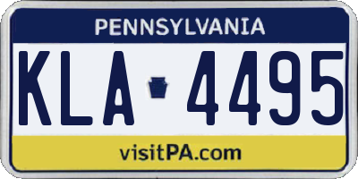 PA license plate KLA4495
