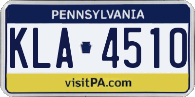 PA license plate KLA4510