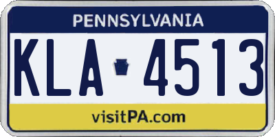 PA license plate KLA4513
