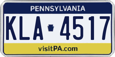 PA license plate KLA4517