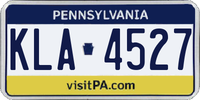 PA license plate KLA4527