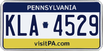 PA license plate KLA4529