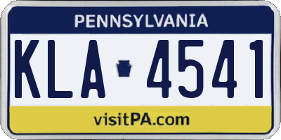 PA license plate KLA4541