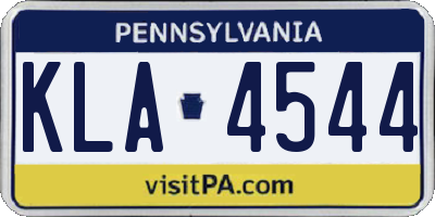 PA license plate KLA4544