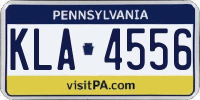 PA license plate KLA4556