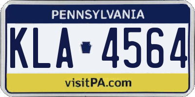 PA license plate KLA4564
