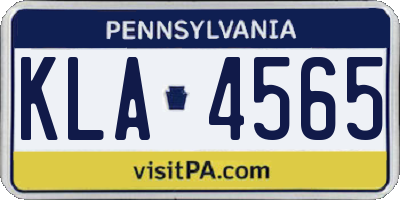 PA license plate KLA4565