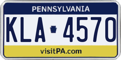 PA license plate KLA4570