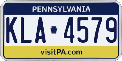 PA license plate KLA4579